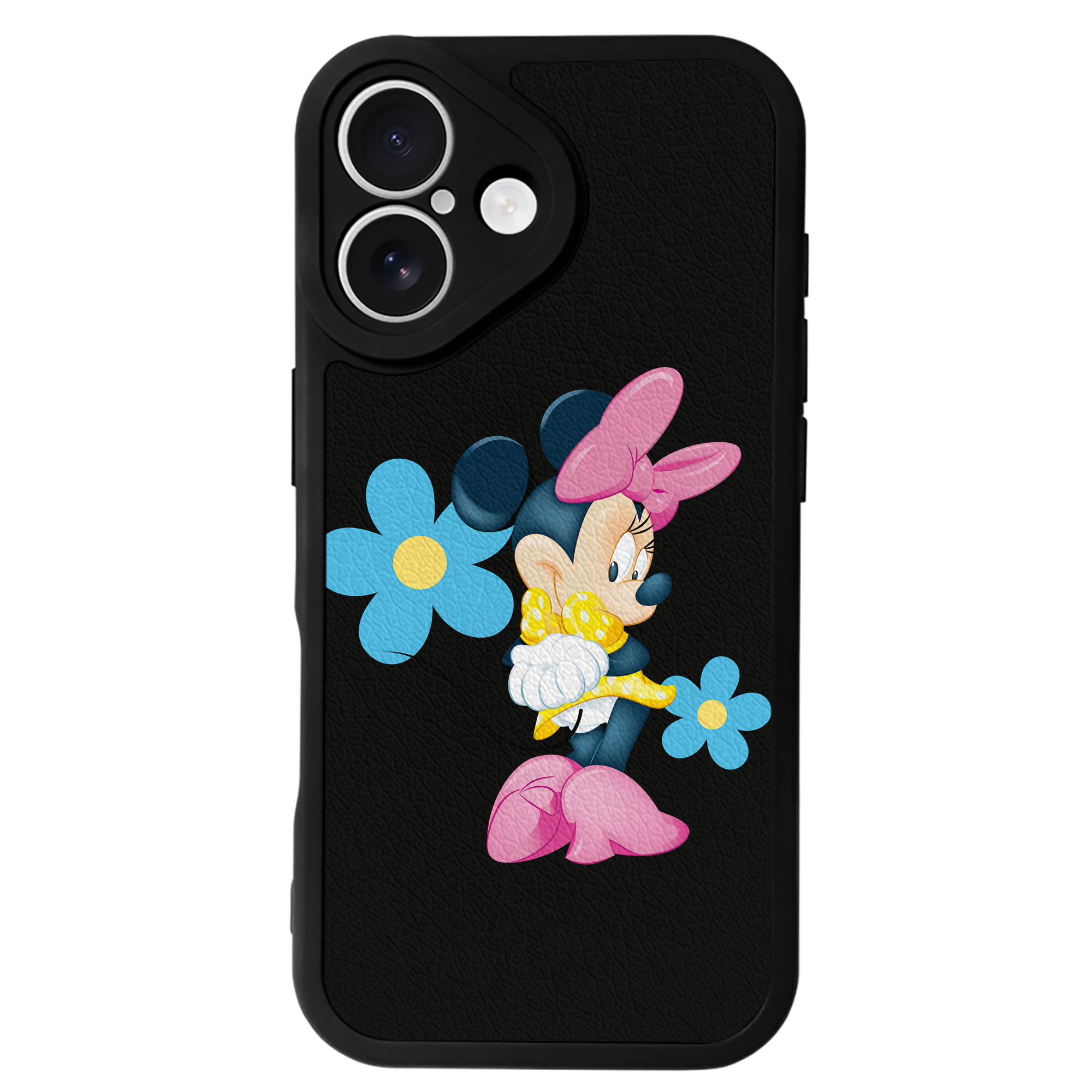 （画像用） ミッキーマウス Mickey Mouse 【iPhone 16シリーズ対応】シリコンスマホケース（レザー調） 材質：シリコン